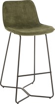 Barstoel | metaal | groen | 57x48x (h)103 cm