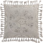 Kussen | textiel | grijs | 45x45x (h)2 cm