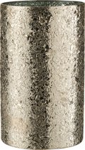 Theelichthouder | glas | zilver | 15.5x15.5x (h)25 cm