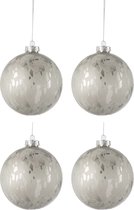 Doos | glas | zilver | 10x10x (h)10 cm
