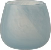 Vaas | glas | blauw | 12x12x (h)13 cm