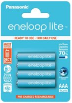 Eneloop - 4x Oplaadbare Eneloop Batterij AAA LR03 - Oplaadbaar - Duurzaam - Tot 2100 x Opladen - AAA / Micro / LR03 / GP24G / 24G / R03 / 1212 / FR03 / L92