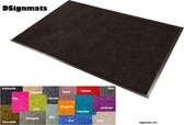 Wash & Clean vloerkleed / entree mat, droogloop, ook voor professioneel gebruik, kleur "Charcoal" machine wasbaar 30°, 150 cm x 90 cm.