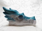 Orgone / orgonite / orgoniet draak/drakenschedel avaloniet