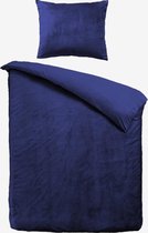 velvet couture dekbedovertrek- 140x200/220+ 1 kussenslopen 60x70cm- Eenpersoons- Navy Blauw