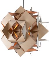 Meuq Design Triangulus M -Hanglamp - Bruin - Hout - 38 cm - Woonkamer - Eetkamer - Slaapkamer - Industrieel - Design hanglamp