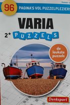 Denksport Varia 2 sterren Puzzelboek volwassenen Zweedse puzzels | Woordzoeker | Sudoku | Kruiswoordraadsels denksport |- 96 pagina's vol met puzzels - bootjes