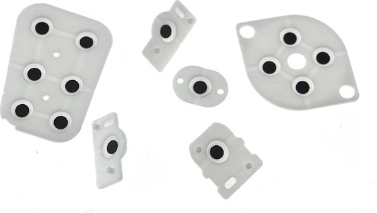 ECSiNG 4 stuks geleidende film vervanging handvat toetsenbord reparatie pads flexibele controller membraan geleidende film compatibel met PS5 BDM-030 compatibel met V3 DualSense Controller
