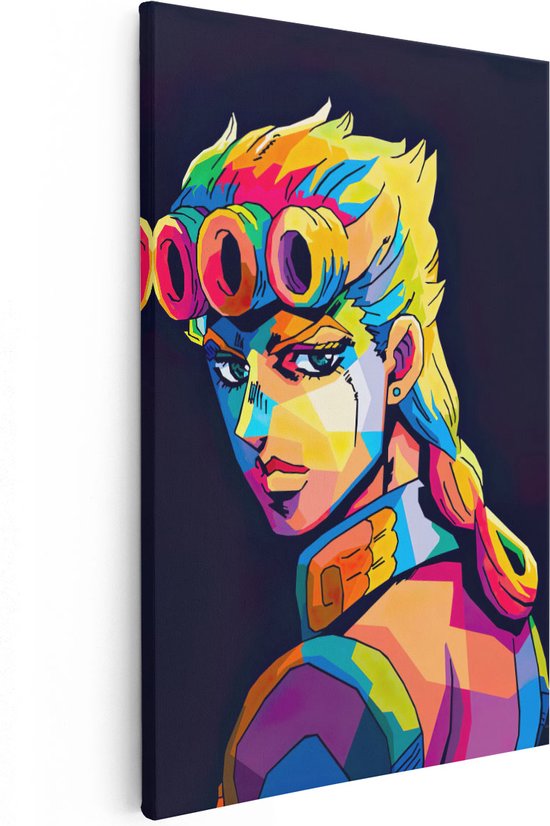 Artaza Canvas Schilderij JoJo's Bizarre Adventure Anime Karakter - 60x90 - Foto Op Canvas - Wanddecoratie