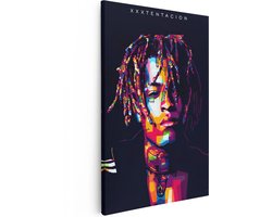 Artaza Canvas Schilderij Xxxtentacion - 40x60 cm - Wanddecoratie Pop Art - Muurdecoratie Portret - Decoratie Kleurrijk