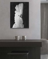 OZAIA Canvas schilderij BIRDI - 50 x 70 x 2,5 cm - Zwart en wit L 50 cm x H 70 cm x D 2.5 cm