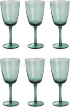 Set van 6 wijnglazen JUDITH - Blauw transparant - H. 19 cm - 32 cl