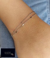 Armband Dames- Stainless Steel- Dubbel Laags- Subtiel- Vrouw- LiLaLove