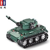 Cada Tiger 1 Tank - Tank, leger, legervoertuig - Cada C51018W - Compatible met technisch de grote merken - Motoren, accu, afstandsbediening - DIY - 313 onderdelen