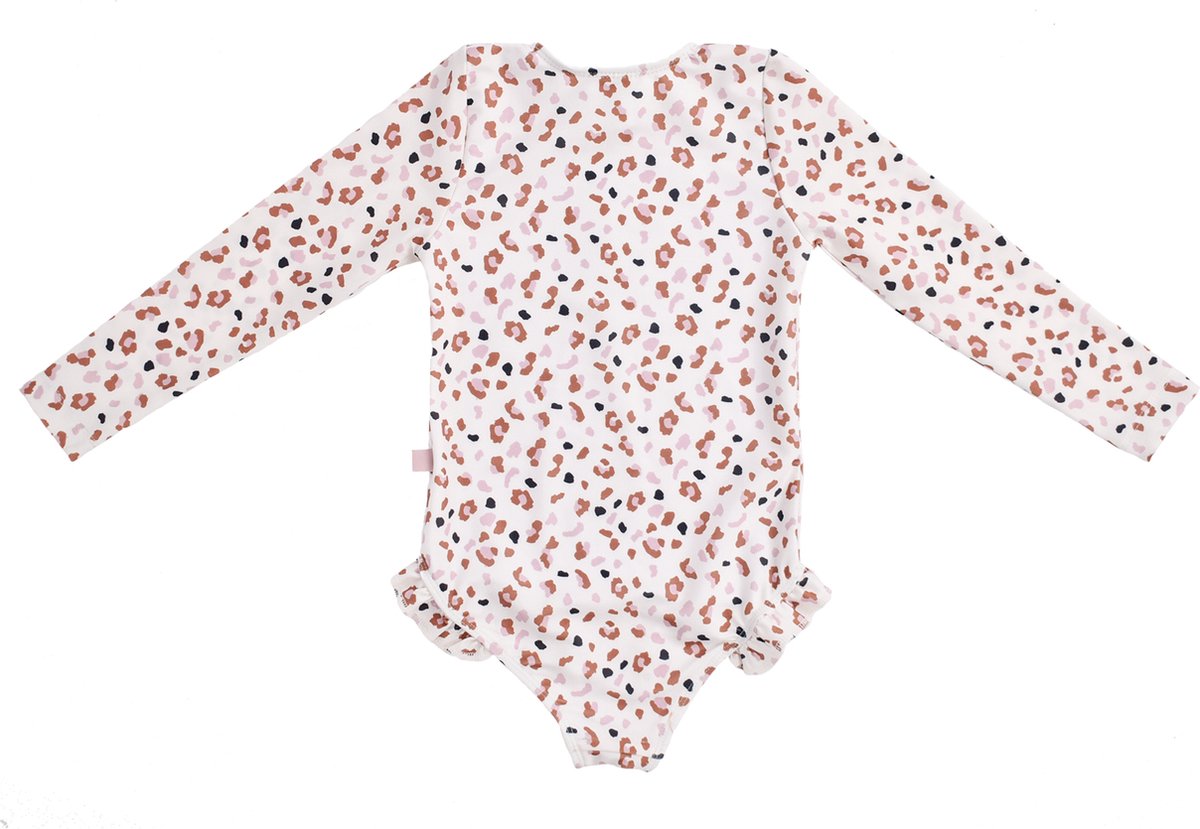 Swim Essentials UV Badpak Meisjes Met Lange Mouwen - Kaki - Leopard — afbeelding 19