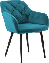 Fauteuil turquoise fluweel