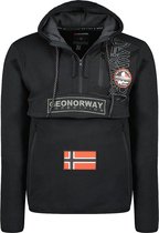 Hoodie Met Rits Heren Zwart Geographical Norway Feretico - L