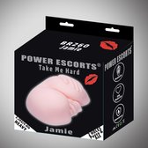 Power Escorts - Take me Hard Jamie - realistische grote flexibele Pussy & Ass Masturbator - 2,2 KG - beige - BR260 - stoere Cadeaubox