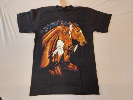 Rock Eagle Shirt: Twee Bruine Paarden (Medium)