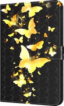 Samsung Galaxy tab A8 10.5 (2021) - hoesje book case cover - goud vlinders