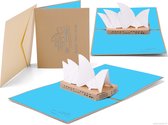 Popcards Cartes Popup - Opéra de Sydney Australie Bâtiments célèbres Voyage Vacances City Break Anniversaire Voyage dans le monde Carte Pop Up Carte de vœux 3D