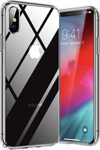 iPhone XS Hoesje Transparant - Siliconen Back Cover  Apple iPhone Xs - Doorzichtig