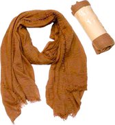 Lange Dunne Dames Sjaal - Caramel Bruin - 190 X 95cm (62#)