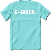 E-bike Fiets T-Shirt | Wielrennen | Mountainbike | MTB | Kleding - Licht Blauw - XXL