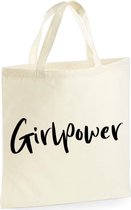 Girlpower shopper | 10 Liter | Handtas | Strandtas | Tas | Cadeau | Gift | Print | Bedrukking | 40 x 40 CM