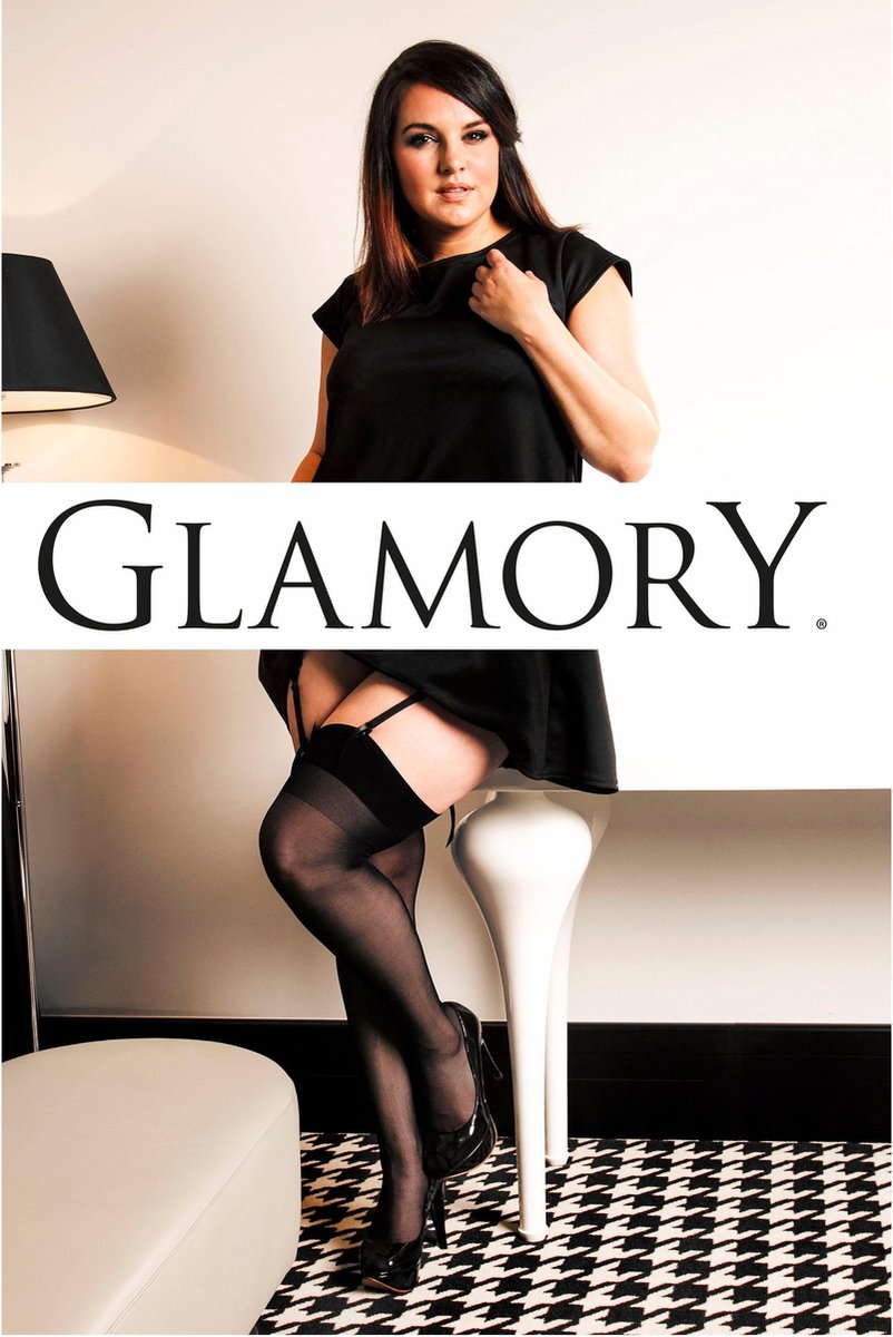 Glamory jarretel perfect 20 kousen maat 60/62 zwart