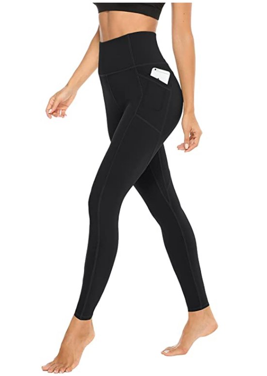 Sans marque - Legging anti-cellulite avec poches latérales Mt. M - Pantalon de sport taille haute opaque pour femme - Pantalon de yoga pour les sports de tous les jours