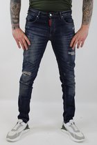 Heren slim fit jeans DSQRRED7 Blue Shadow