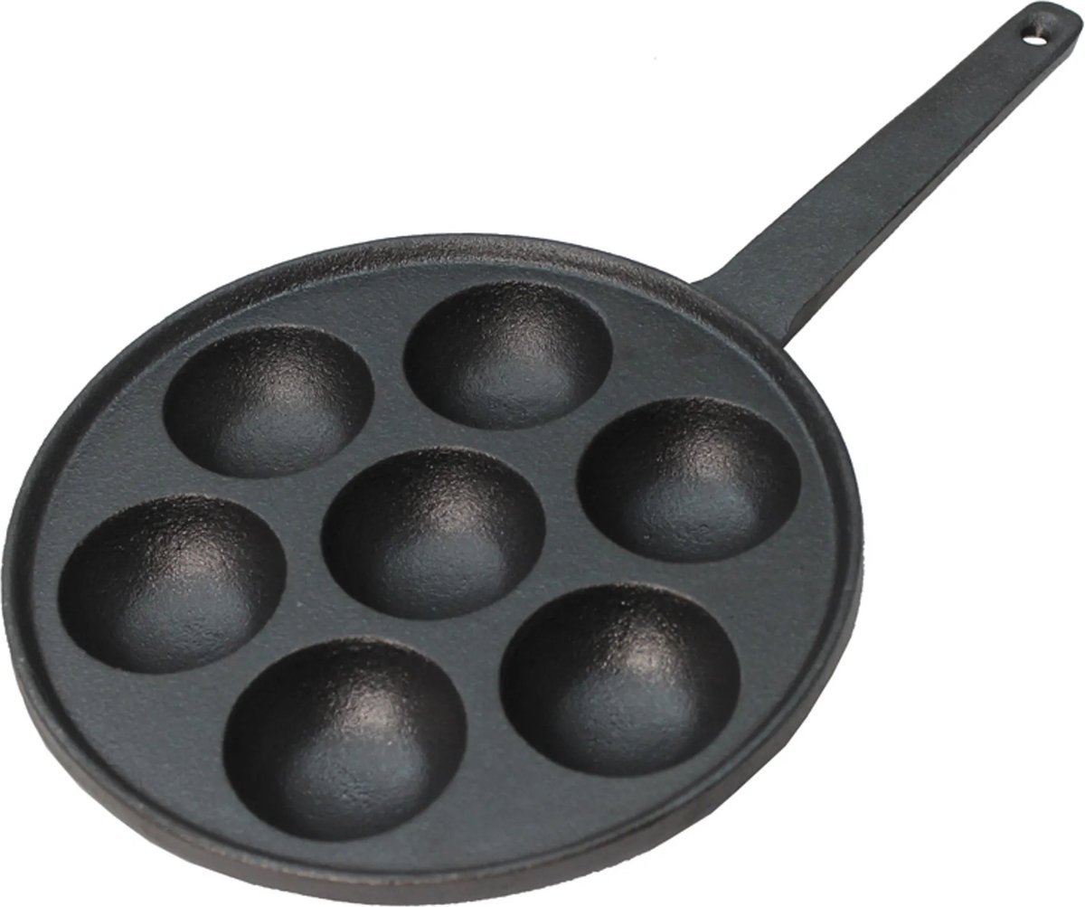 Source Poffertjes en fonte pré-assaisonnée, poêle à Takoyaki