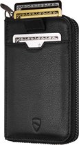 Vaultskin - Notting Hill - slim leather RFID blocking zipper wallet - unisex - black