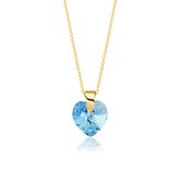 Montebello Ketting Amy KHG445 - Swarovski® Hart - 925 Zilver Verguld - Ø10mm - 45cm