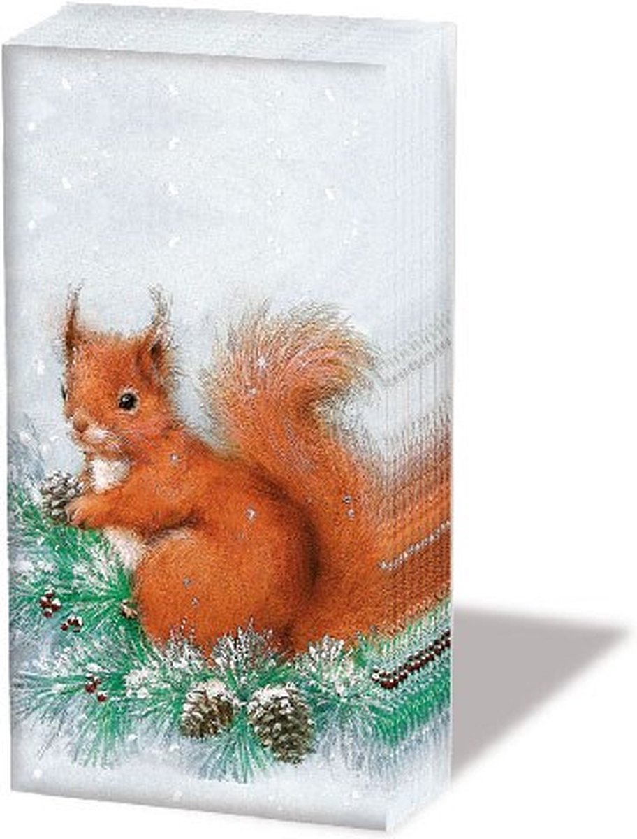 Ambiente - Squirrel On Tree - Papieren zakdoeken - 6 pakjes