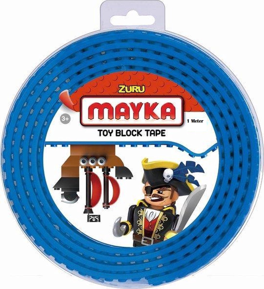 Zuru Mayka 34632 Block Tape 2 Studs 1m Blue bol