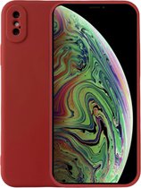 Smartphonica iPhone Xs Max siliconen hoesje - Rood / Back Cover