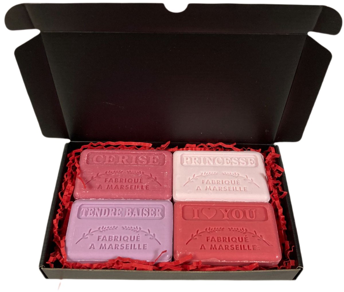 Goedkoopste Zeep cadeau savon de marseille Prinses- I love you - Tedere kus - Kers