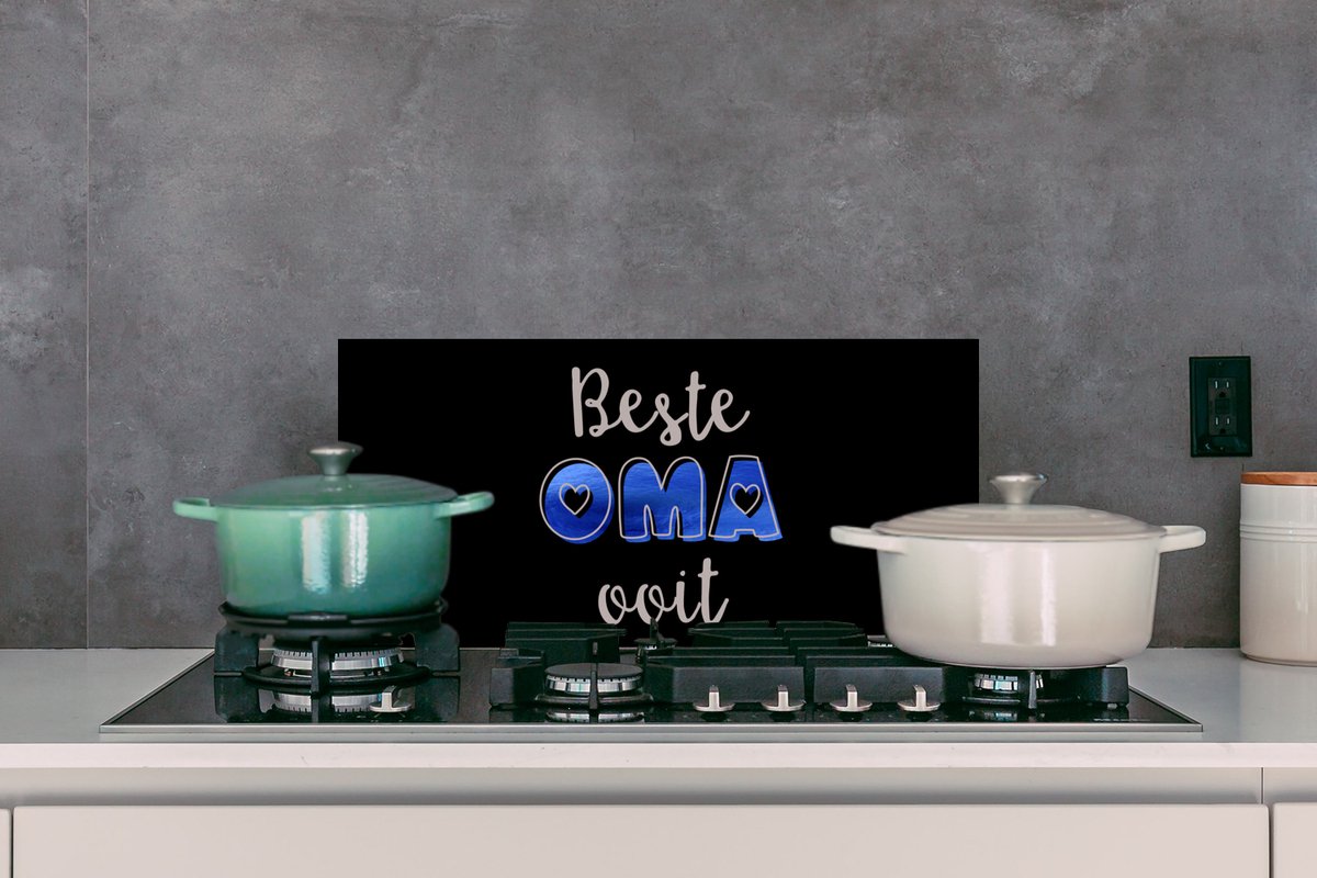 KitchenYeah Spatscherm 70x30 cm aluminium - Beste oma ooit thumbnail 4