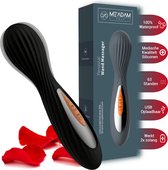 ME’ADAM Luxe Personal Massager & Magic Wand Vibrator - Voor Vrouwen - Vibrators - realistisch - Dildo - Clitoris - Koppels - Huidvriendelijk - 20 CM - Zwart