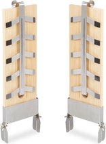 Relaxdays Finse rookplank - set van 2 - zalmplank - bbq plank - 46 x 15,5 cm - grenenhout