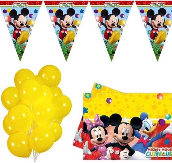 Ochtend vreemd vrede MICKEY MOUSE PARTY! | Disney Mickey Mouse | Party set | Slingers |  Tafelkleed | ... | bol.com