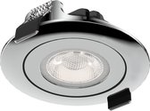 LED inbouwspot Chroom - Dimbaar - 5 Watt - 3000K Warm Wit - IP44 (Stof en spatwaterdicht) - Inbouwdiepte 23 mm