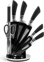 Edënbërg Black Line - Set de couteaux avec porte-couteaux de Luxe - 8 pièces