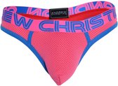 Andrew Christian - Candy Pop Mesh String - Maat M - Heren String - Roze Mannen Ondergoed