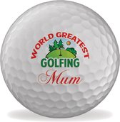 Golfballen bedrukt - World Greatest Golfing Mum - set van 3