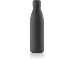 Waterfles - drinkfles RVS - roestvrijstaal - 790 ml - zwart