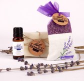 Lavandula Living - Lavendel gift set - Lavendelolie 10 ml - Lavendel geurzakje - Lavendel handzeep