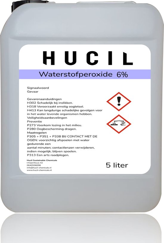 Waterstofperoxide 6% - zuurstofwater 6 procent - 5 liter